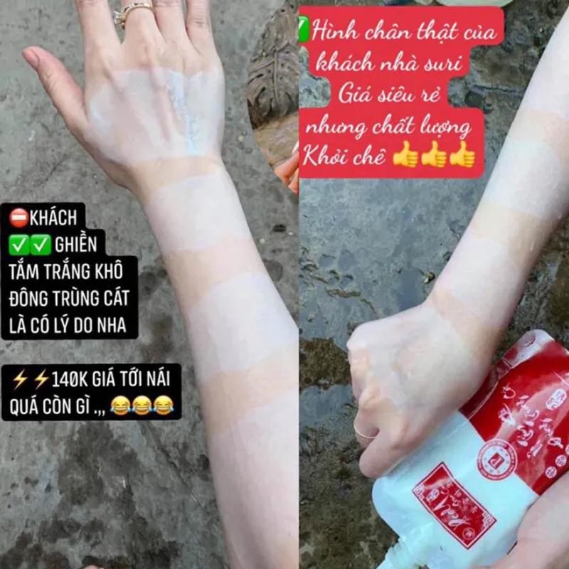Tắm trắng khô đông trùng cát - - Alpha Arbutin Serum review and price